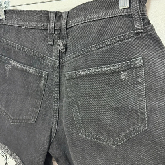 NWOT Free People We the Free Makai Cut-off Shorts - Black Denim Distressed - Picture 8 of 10